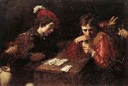 VALENTIN DE BOULOGNE Card-sharpers t oil painting reproduction